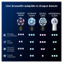 Oral-B Lot De 4 Brossettes De Rechange Radiant White, Authentiques, Noires, Brossage Avancé Grâce Aux Pétales De Polissage pour 