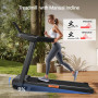 LONTEK Tapis de Course Pliable Inclinable 9%,Tapis de Marche Inclinable 12KM/H,Treadmill Home avec Moteur 3,0 CV et Affichage...