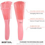 BESTOOL Brosse à cheveux, brosse à démêlage pour les cheveux naturels noirs, brosse cheveux bouclés pour les cheveux bouclés afr