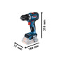 Bosch Professional 18V System perceuse-visseuse sans-fil GSR 18V-90 C (sans batterie ni chargeur, dans boîte en carton)
