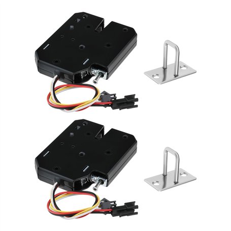 SG Store Lot de 2 verrous de verrouillage électriques magnétiques DC 12 V 2 A avec interrupteur de détection 25