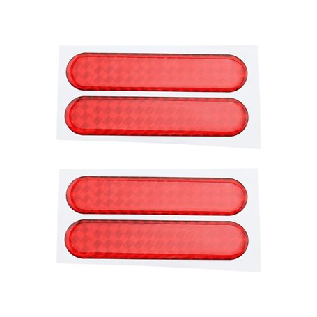 SG Store Lot de 4 autocollants réfléchissants rouges pour voiture