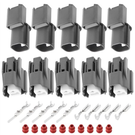 SG Store Lot de 5 Paires de Connecteurs Solénoïdes à 1 Broche avec Bornes Et Joints (6189-0386 Et 6181-0227) pour Les capteurs d