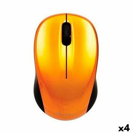 Souris sans-fil Verbatim GO NANO Noir Orange 1600 dpi (4 Unités)