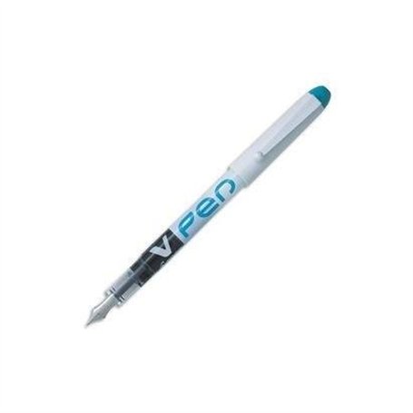 Pilot Stylo Plume Jetable Effaçable V-Pen Pte Moyenne Turquoise