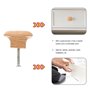 Angoily 10Pcs Boutons En Bois Massif CarréS Pour Meubles, Poignee De Meuble Cuisine, Poignée Meuble PoignéEs De Tiroir Pour Armo