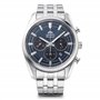 Orient Stretto RA-TX0303L10B Montre chronographe solaire 43 mm Cadran bleu marine Bracelet en acier pour homme RA-TX0303L10B Doi