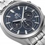 Orient Stretto RA-TX0303L10B Montre chronographe solaire 43 mm Cadran bleu marine Bracelet en acier pour homme RA-TX0303L10B Doi