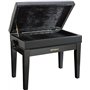 Roland RPB-400BK Banc de Piano Finition Noir satiné avec Assise Plastique rembourrée-RPB-400BK