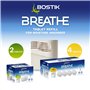 Bostik Breathe Lot de 2 tablettes de recharge pour déshumidificateur sans colorant et sans parfum, couvre des surfaces jusqu'à 2
