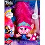 Hasbro DreamWorks Trolls World Tour Poppy Poupée Interactive, parlante et chantante avec Cheveux Mobiles, pour Filles et garçons