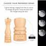 Cole & Mason London Moulin à sel – Shaker à épices rechargeable avec un design en bois de qualité supérieure – Réglable pour ass