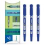 Pilot Lot de 3 marqueurs permanents 2 en 1 à double pointe fine et extra fine - Gamme Begreen 76 % recyclé (bleu)