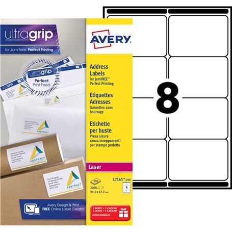 Avery Étiquettes Autocollantes Blanches