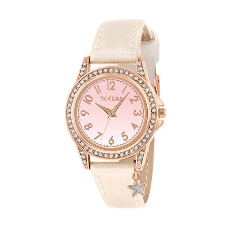 Tikkers Filles Analogique Quartz Montre avec Bracelet en Polyuréthane TK0203