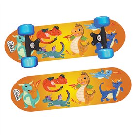OzBozz Dragons Skateboard avec Roues Flashing - Plateau 43,2 cm - Graphiques spectaculaires - Les Roues s'allument Lors du dépla OzBozz Dragons Skateboard avec Roues Flashing - Plateau 43