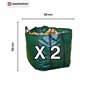 2 X Résistant Jardin Sac Déchets Ordures Superflues Pelouse Sac Imperméable Couleur vert foncé