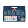 Derwent Pastel Shades - Palette de Peintures Aquarelles avec 12 Demi-Godets de Peinture, Idéale pour la Peinture style Gouache, 
