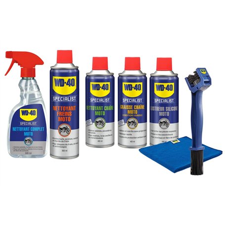 WD-40 Specialist • Kit d'entretien moto complet • Nettoyer