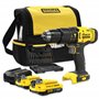 Stanley - Perceuse visseuse sans fil à percussion FATMAX V20 18V AVEC 50 ACCESSOIRES ET SAC + 2 BATTERIES 2AH - SFMCD711DSA-QW