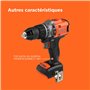 BLACK+DECKER Marteau perforateur sans fil 18V POWERCONNECT, moteur sans balais, couple 50 Nm, mandrin sans clé 13 mm – Unité san