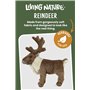 Living Nature Renne Debout, Renne en Peluche Douce et Réaliste, 26cm, Marron