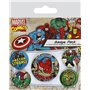 Pyramid International Marvel Comics Badge rétro Spider-Man Multicolore 4 x 25 mm et 1 x 38 mm
