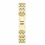 SEKONDA Monica Ladies 40642 Montre à quartz 20 mm, boîtier en alliage doré et bracelet avec pierres et cadran blanc, Bracelet