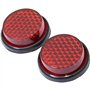 Ryde Réflecteur Catadioptre Rond/Circulaire pour Moto - Rouge