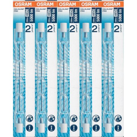 Osram Lot de 5 - ampoules halogène Haloline Pro R7s 118mm 230V 230W 64701