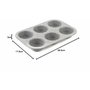 Salter BW02778G Marblestone 6 Tasse Moules à Muffins Et Blinis - Antiadhésif Plaque De Cuisson, Acier Au Carbone Moule à Pâtisse