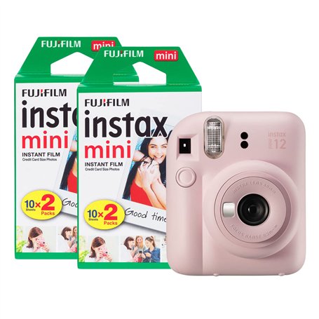 Fujifilm Instax Mini 12 Appareil Photo instantané avec Pack de 40 Films Rose Fleur