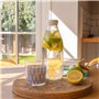 Argon Tableware Bouteille en Verre TALLO - Grand réfrigérateur Service de Rangement Carafe Carafe pour l'eau, Jus - 1 Litre