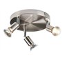 Knightsbridge spgu3bc Chrome brossé GU10 halogène 150 W 3 x Lampe spot sur base circulaire avec lampes