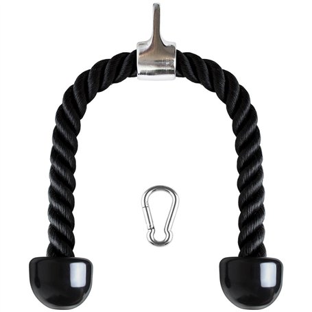CampTeck U6935 - Corde Triceps Musculation Nylon Tricep Rope et Poignées Antidérapantes - Dorsal