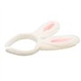 TRIXES Bandeau avec oreilles de lapin de Pâques - Blanc et Rose - Accessoire de Costume de Robe de Fantaisie