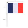 10 drapeaux Français en nylon tricolore à main pour le 14 Juillet TRIXES