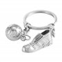 TRXES Silver Porte-clés Chaussure de Football et Ballon de Football - Porte-clés Accessoire Coupe du Monde de Football pour Homm