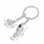 TRXES Silver Porte-clés Chaussure de Football et Ballon de Football - Porte-clés Accessoire Coupe du Monde de Football pour Homm