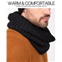 likemary Snood Homme – Tour de Cou & Cache Cou en Laine Mérinos – Écharpe Tubulaire Fait Main – Cadeau Éthique et Chaleureux Noi