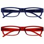 La Société Lunettes De Lecture Bleu Foncé Rouge Léger Lecteurs Valeur Pack 2 Hommes Femmes RR32-3Z +1