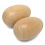 World Rhythm Œufs Shakers en Bois Naturel - Paire
