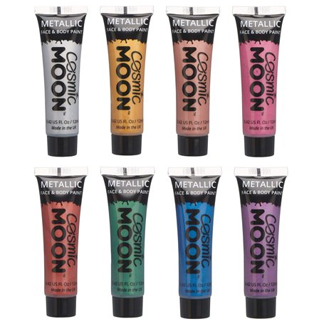 Cosmic Moon - Peinture de maquillage métallique pour le visage et le corps - 12ml - Créez des motifs de maquillage métallique fa