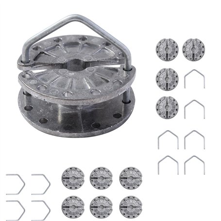 KATSU Tendeur de Fil de Clôture Électrique 10X Pack Passoires de Clôture Électriques en Alliage d'Aluminium Extracteur de Ligne