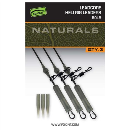 Montage Hélicoptère Fox Edges Naturals Leadcore Heli Rig Leaders