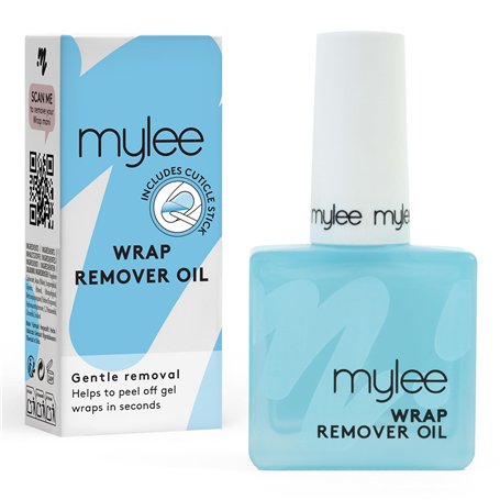 Mylee Wrap Remover Oil 15 ml – Retrait doux et rapide des bandes de gel sans acétone – Formule nourrissante et hydratante – Sans