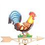 Poule Poulet Coq Girouette Vain Or Montage Mural en Fonte Toit de Maison