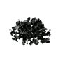 Lot de 100 clips de câble ronds noirs avec clous de fixation, type K (7 mm)