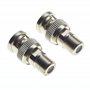 BNC mâle vers TV coaxial femelle type F pour adaptateur de câble coaxial CCTV et connecteur RF – 2 pièces