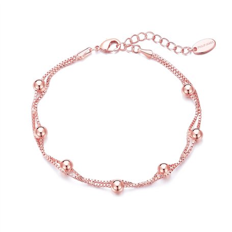 Philip Jones Bracelet Boule Plaqué Or Rose